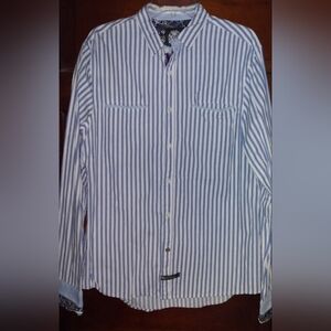 ENGLISH LAUNDRY Blaque Label mens LARGE striped button-down
